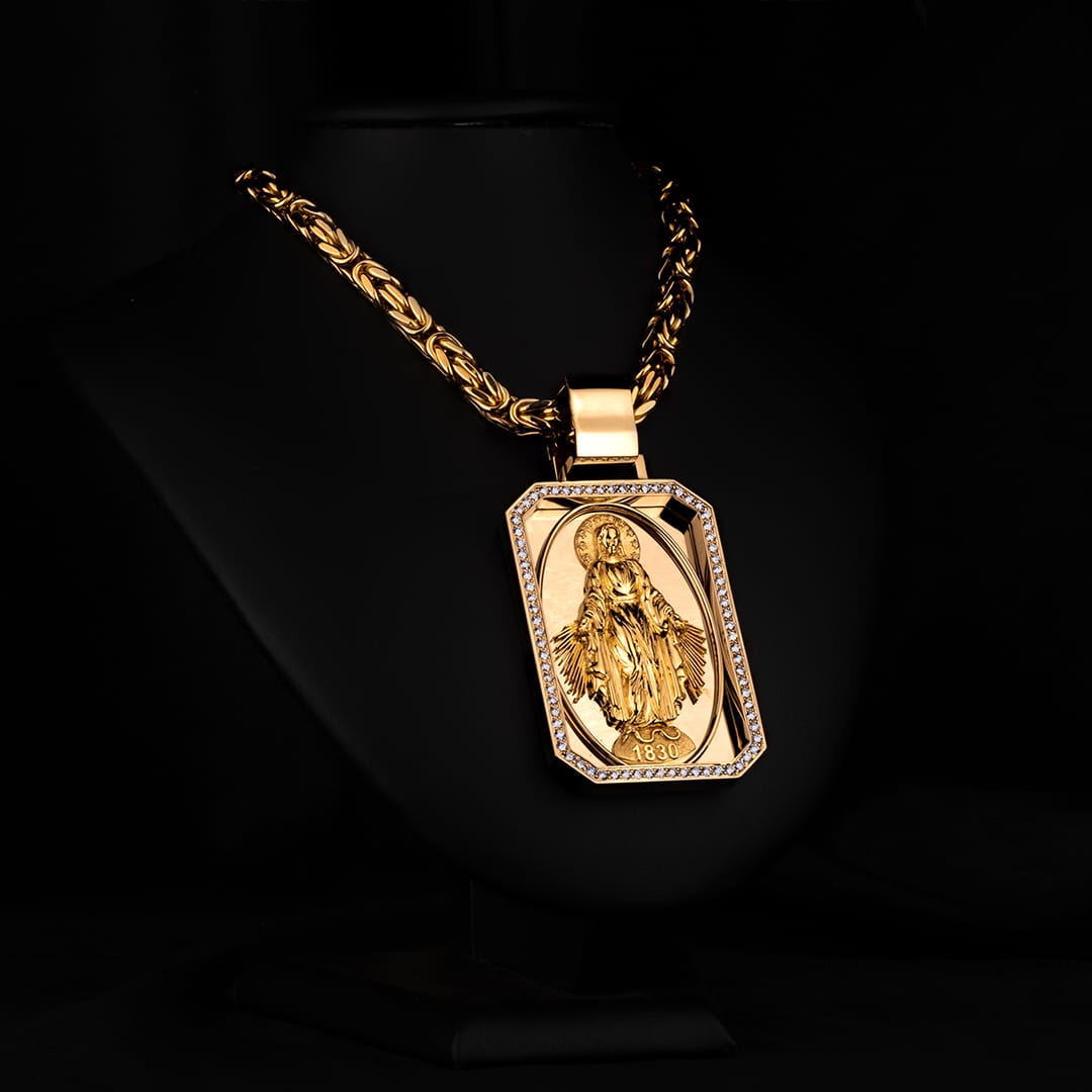 Zawieszka wysadzana diamentami „Matka Boska” PREMIUM